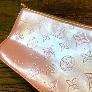 Baby pink patent LV bag
